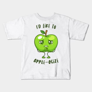 Green Apple Apologize Kids T-Shirt